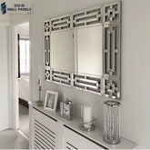 Aztec Mirror – Modern Geometric Design | Luxury Wall Decor | Solid Wall Panels